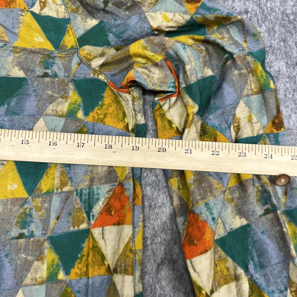 John‎ Mark Shirt Womens S Multicolor Patchwork Tropical Bird Print Button Tunic - Picture 10 of 16